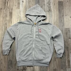 Cult Favorite Women’s Gray Full Zip Hooded Sweatshirt (Size S) Jacket 2 Sided